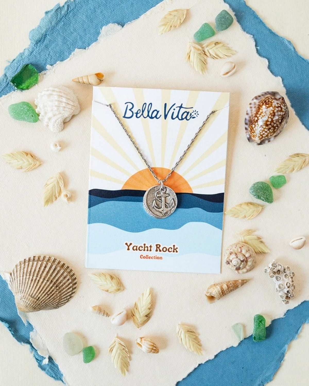 Yacht Rock Anchor Necklace Charm + Pendant Necklaces Bella Vita Jewelry