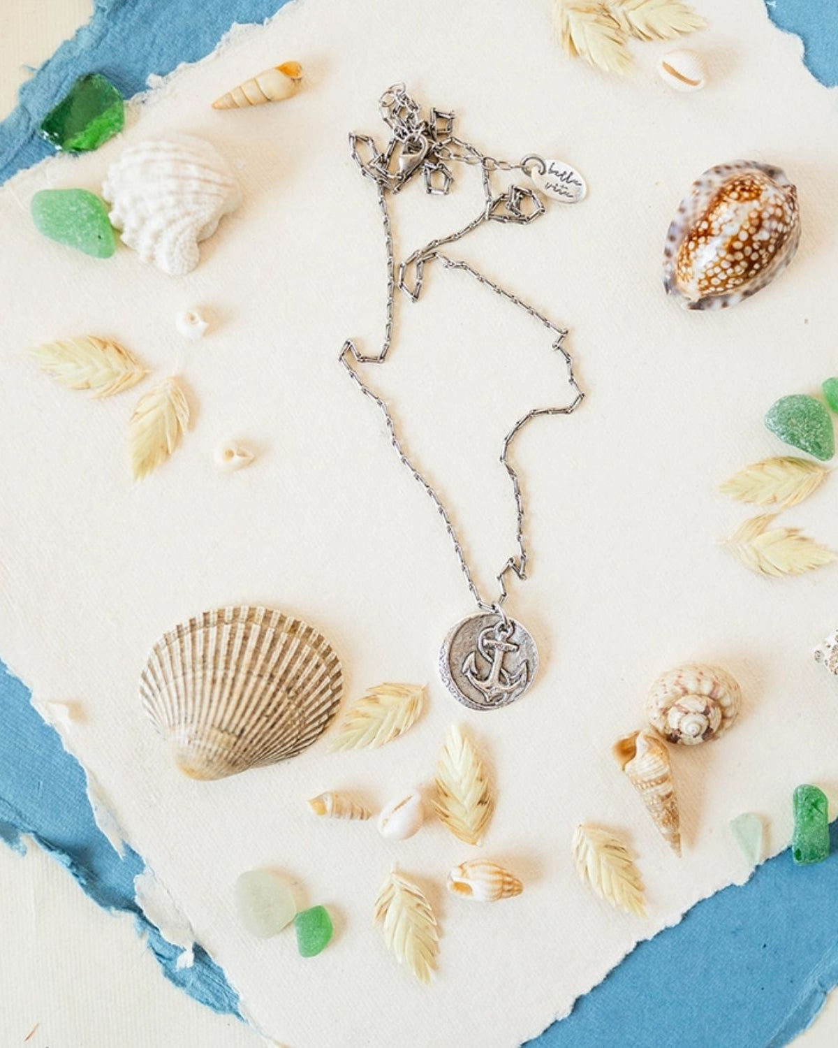 Yacht Rock Anchor Necklace Charm + Pendant Necklaces Bella Vita Jewelry