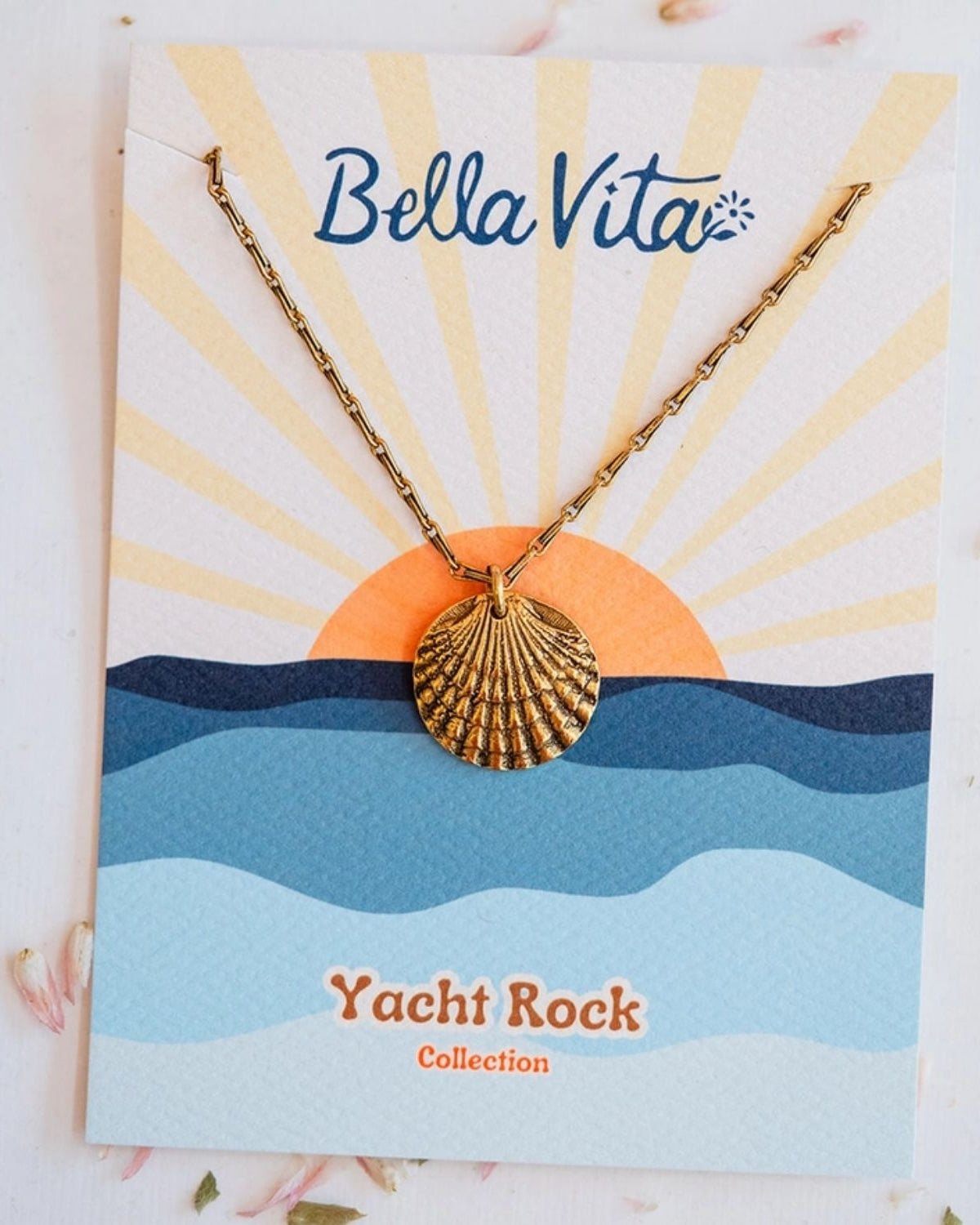 Yacht Rock Scallop Shell Necklace Charm + Pendant Necklaces Bella Vita Jewelry