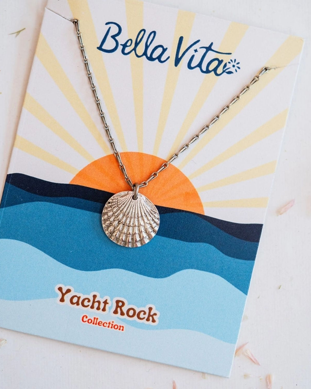 Yacht Rock Scallop Shell Necklace Charm + Pendant Necklaces Bella Vita Jewelry