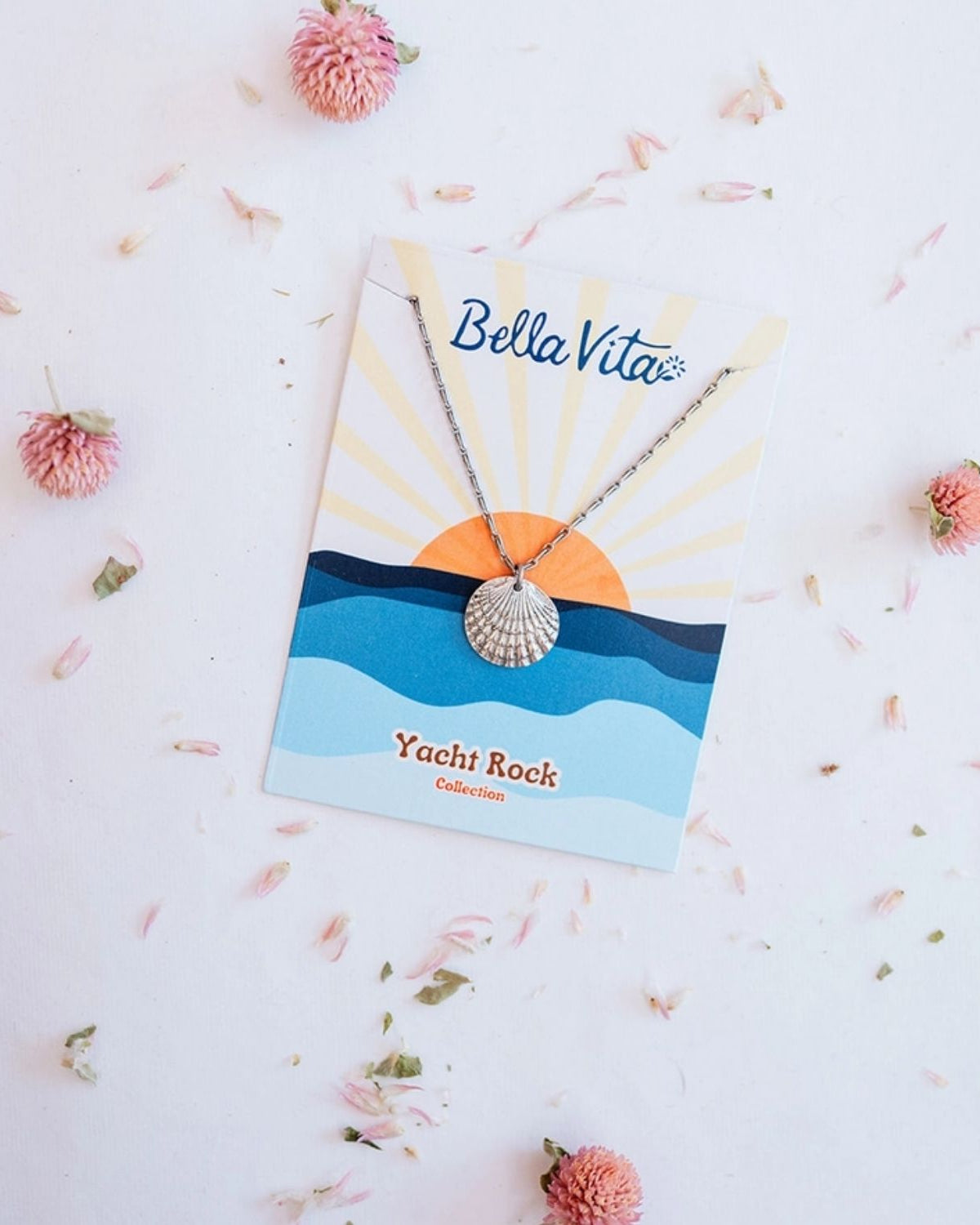 Yacht Rock Scallop Shell Necklace Charm + Pendant Necklaces Bella Vita Jewelry
