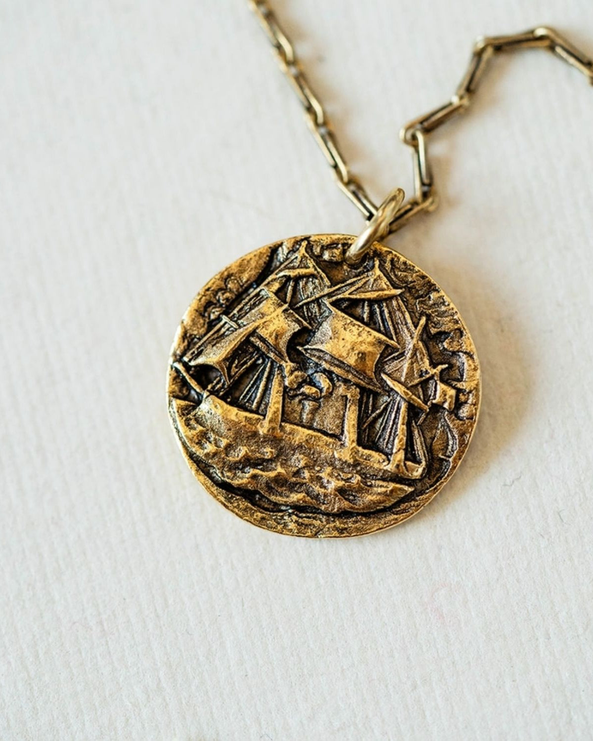 Yacht Rock Ship Necklace Charm + Pendant Necklaces Bella Vita Jewelry