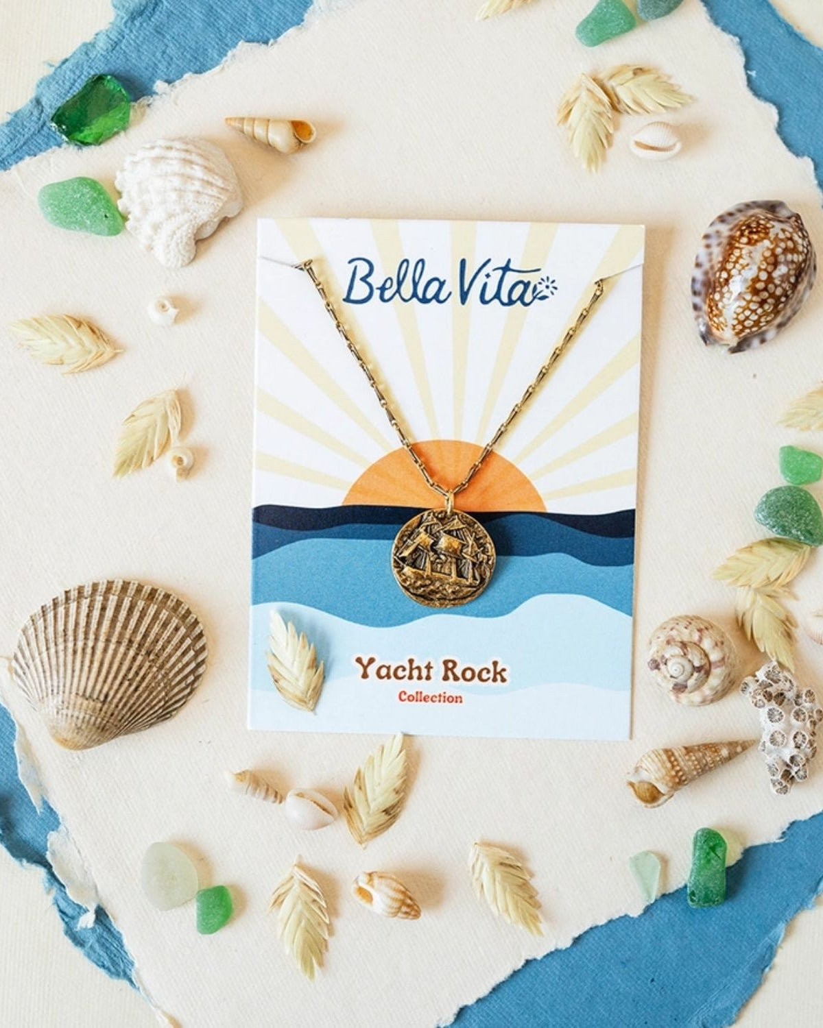 Yacht Rock Ship Necklace Charm + Pendant Necklaces Bella Vita Jewelry