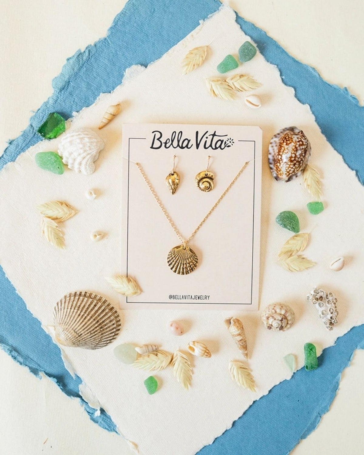 Yacht Rock Shell Jewelry Set Bella Vita Jewelry