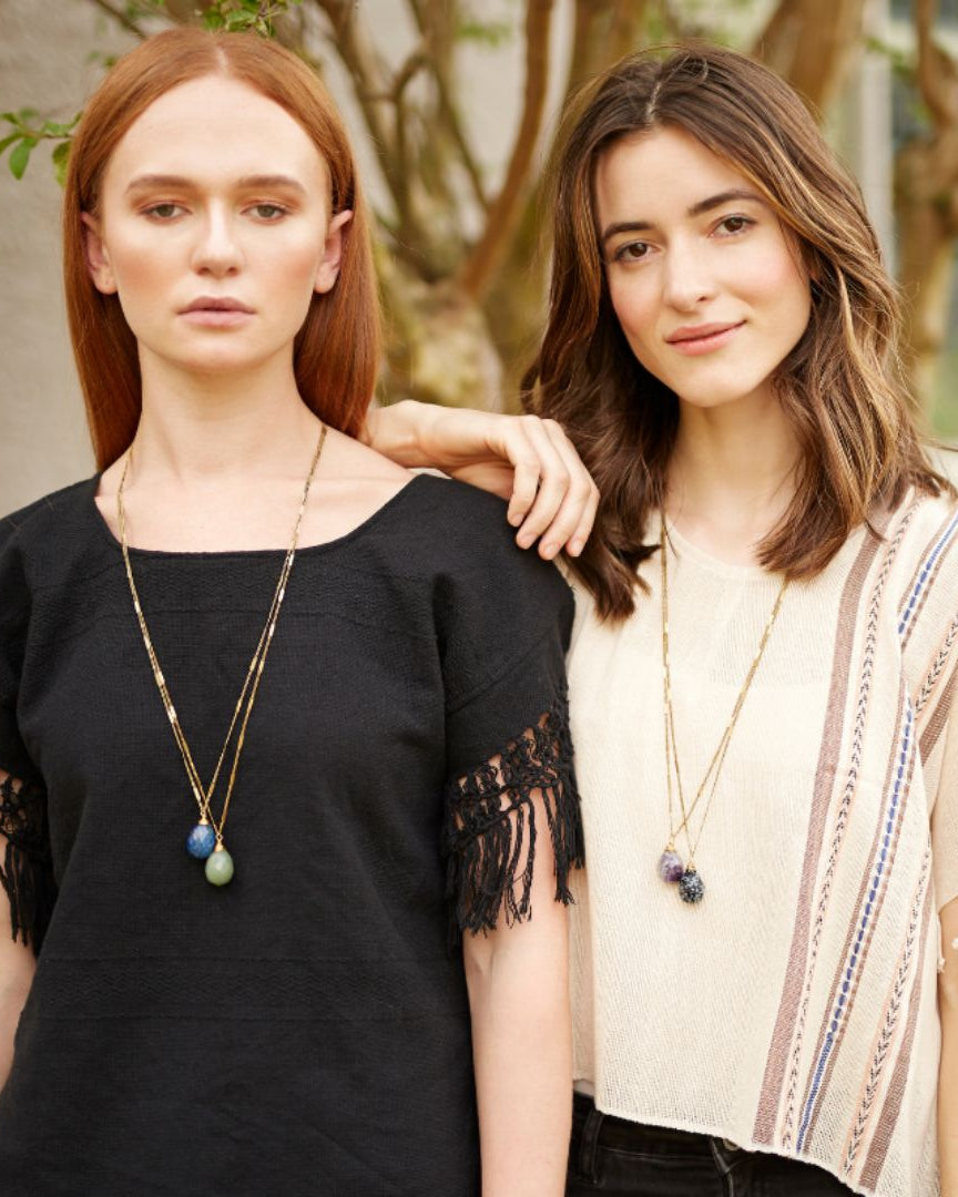Zara Drop Necklace – The Perfect Gift of Timeless Elegance and Artisan Craftsmanship Necklaces Bella Vita Jewelry