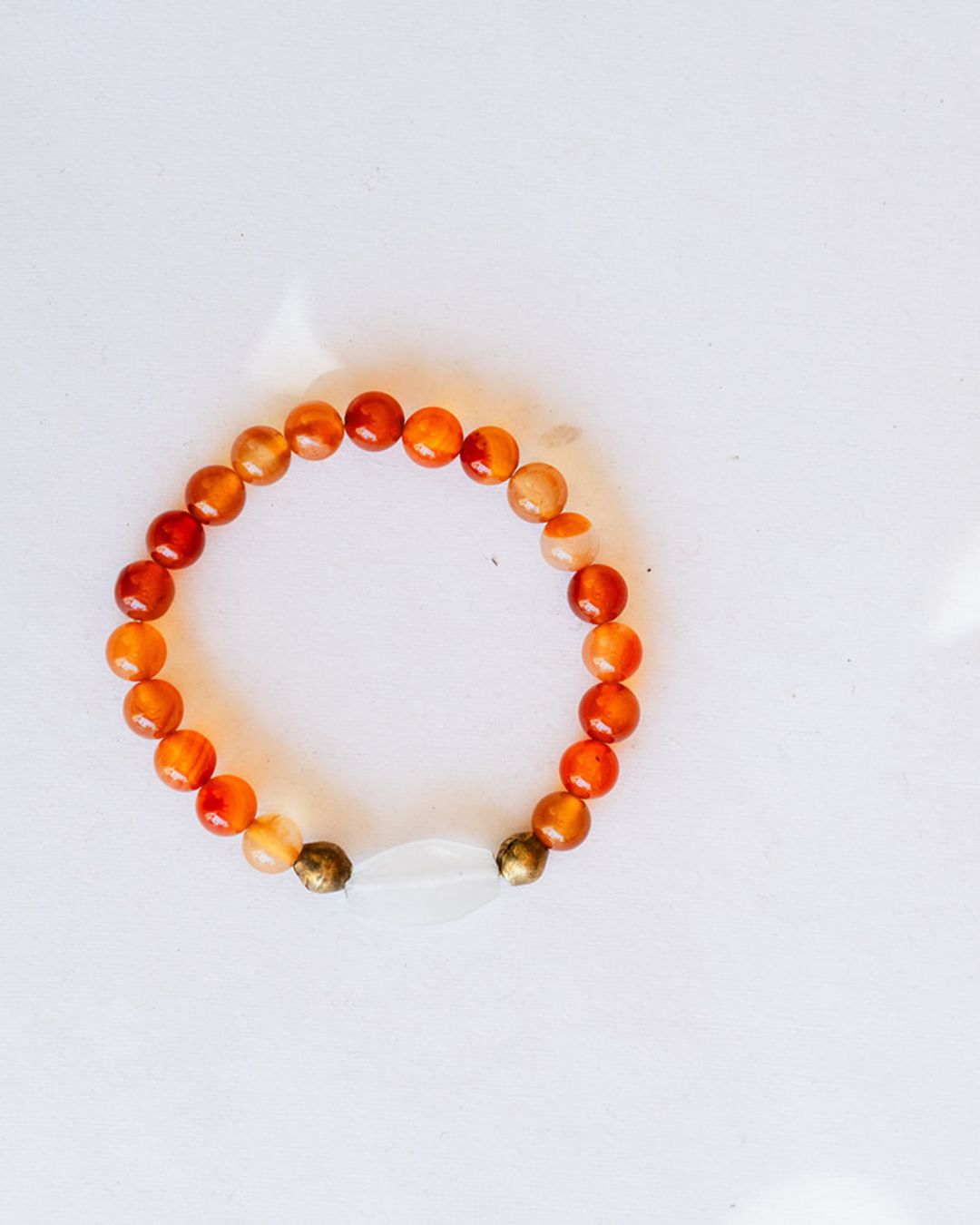Carnelian Good Vibes bracelet in vibrant orange