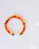 Carnelian Good Vibes bracelet in vibrant orange