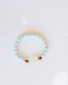 Green Moonstone Good Vibes bracelet with gold accent