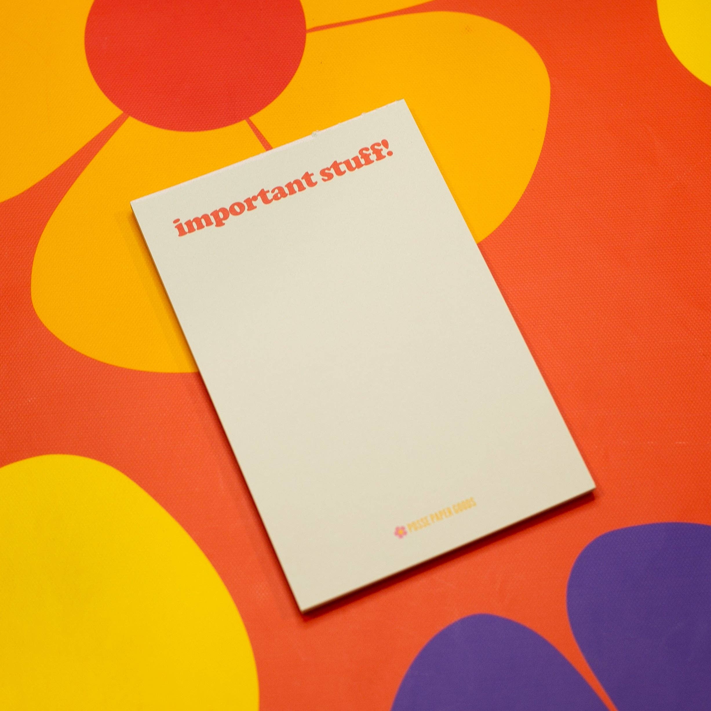 Important Stuff Notepad Posse Paper Goods