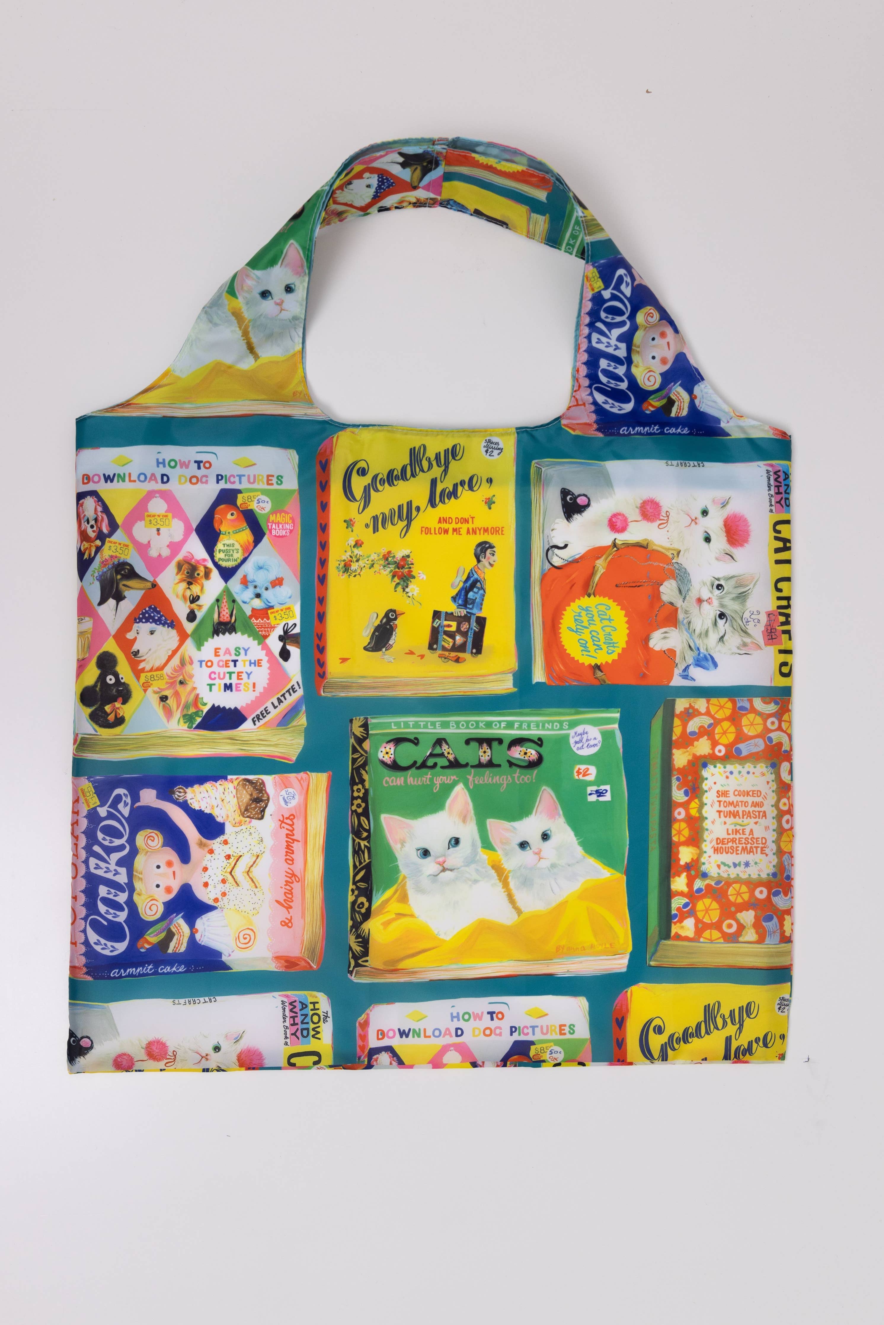 Useless Books Art Sack® by Anna Hoyle - Reusable Tote Yellow Owl Workshop