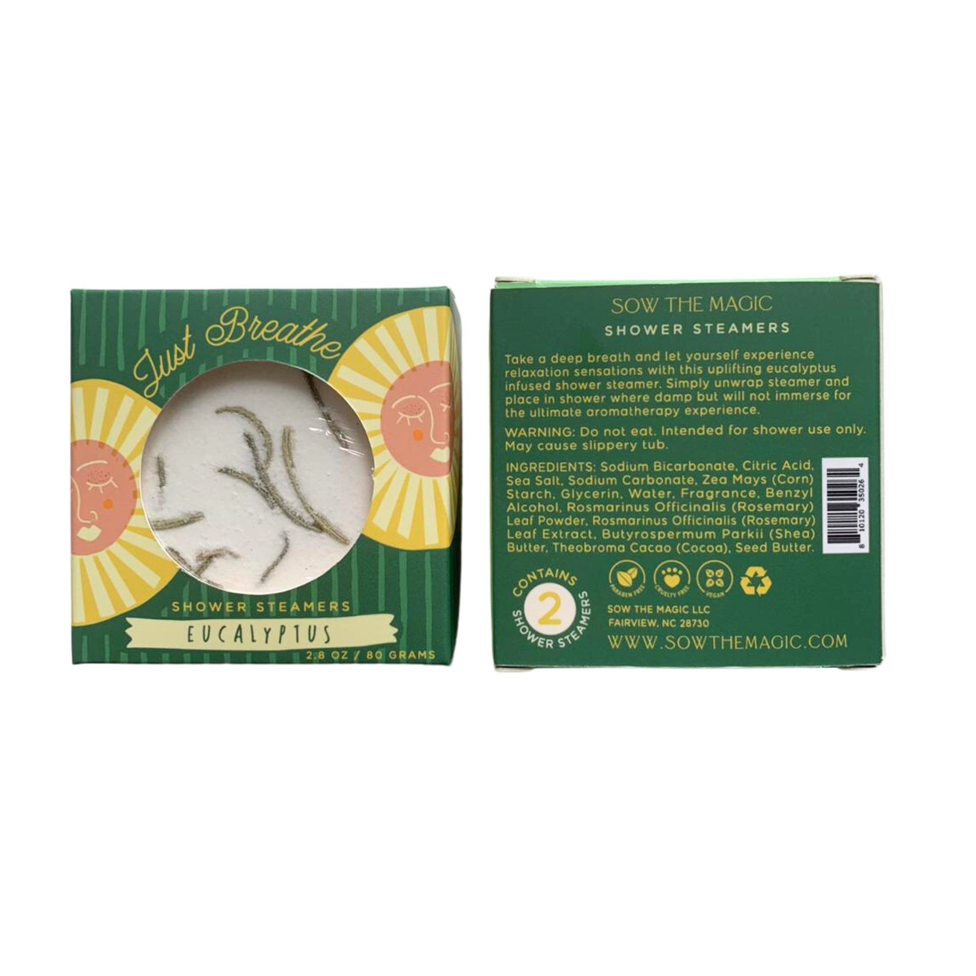 Just Breathe Eucalyptus Shower Steamer Set Sow the Magic