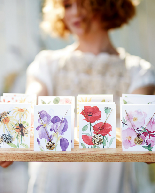 In the Garden - Poppy Necklace Charm + Pendant Necklaces Bella Vita Jewelry