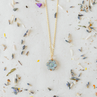 Flower Power Chain Necklace Charm + Pendant Necklaces Bella Vita Jewelry Gold Plated Aurora Borealis