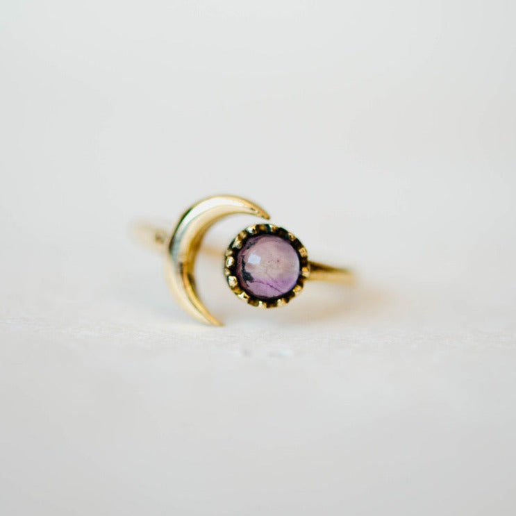 Sun and Moon Ring Rings Bella Vita Imports Amethyst