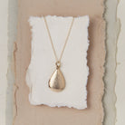 Floral Tear Drop Locket Locket Necklaces Bella Vita Jewelry Gold Plated