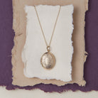 Oval Locket With Leaf Border Locket Necklaces Bella Vita Jewelry Gold Plated
