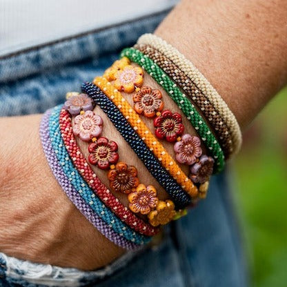 Flower Power Bracelet II Beaded Bangles Bella Vita Jewelry