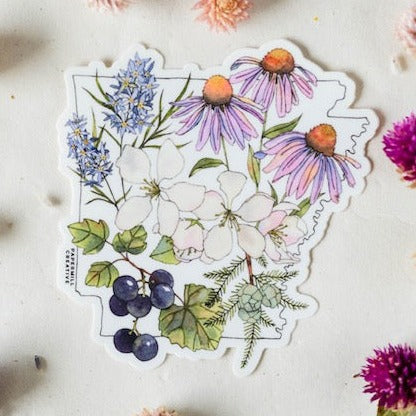 Arkansas Flowers Sticker Stickers + Crafts Papermill Creative   