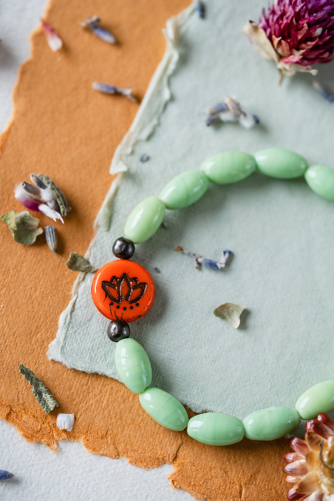 India Glass Bead Bangle Beaded Bangles Bella Vita Jewelry Lotus