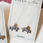 Woo Pig Earrings Dangle Earrings Bella Vita Jewelry Silver Plated