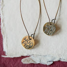 Hand Stamped Woo Pig Earrings Dangle Earrings Bella Vita Jewelry
