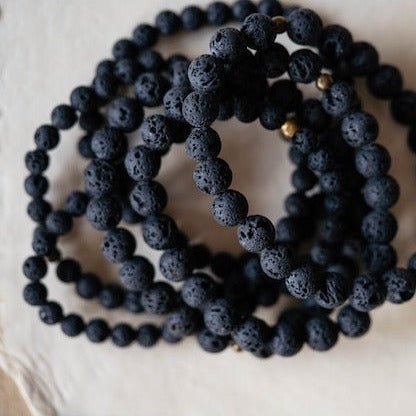 Lava Bead Essential Oil Diffuser Bracelet Beaded Bangles Bella Vita Jewelry