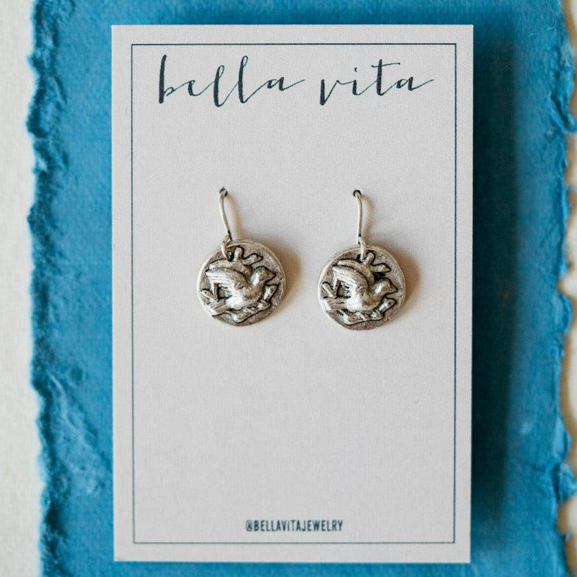 Bitty Buttons Sparrow Earring Dangle Earrings Bella Vita Jewelry
