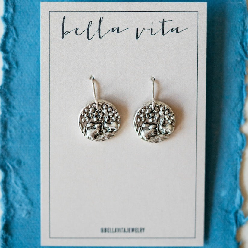 Bitty Buttons Bunnies Earring Dangle Earrings Bella Vita Jewelry