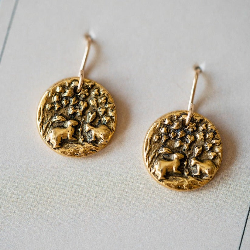 Bitty Buttons Bunnies Earring Dangle Earrings Bella Vita Jewelry