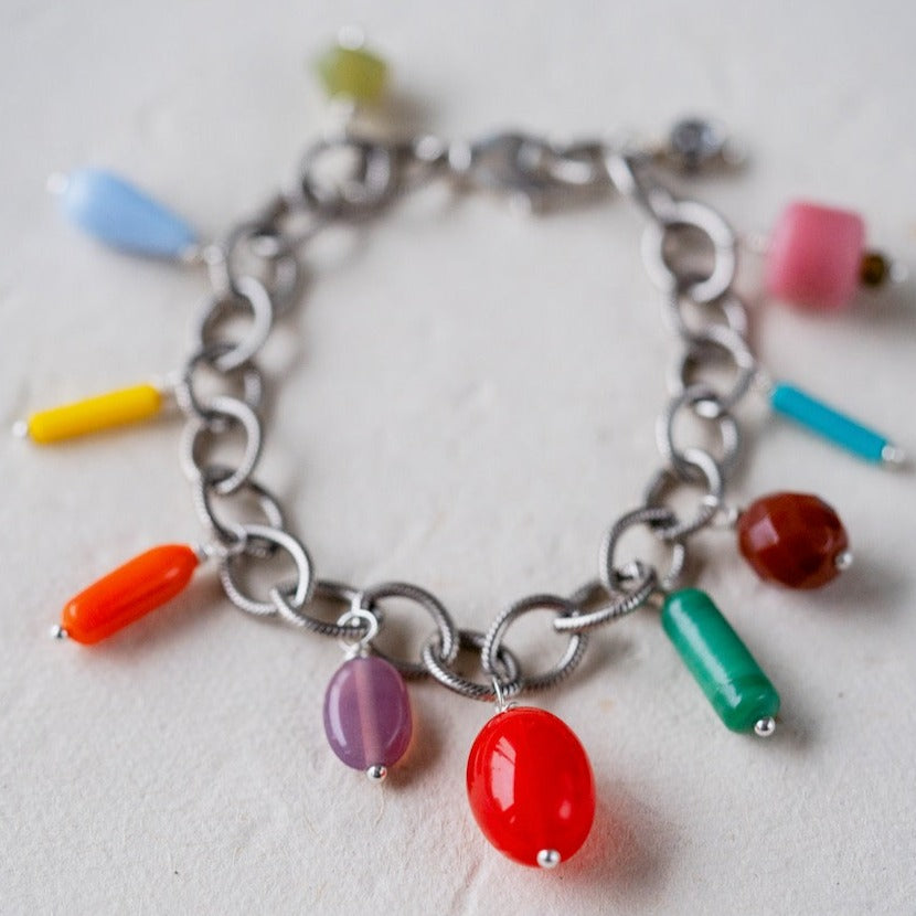 Cha Cha Charm Bracelet Chain Bracelets Bella Vita Jewelry Silver Plated