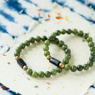 Original Good Vibes Intention Bracelets | Handcrafted Gemstone Jewelry Beaded Bangles Bella Vita Jewelry Jade 7 inches