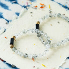 Original Good Vibes Intention Bracelets | Handcrafted Gemstone Jewelry Beaded Bangles Bella Vita Jewelry Tourmalinated Quartz 7 inches