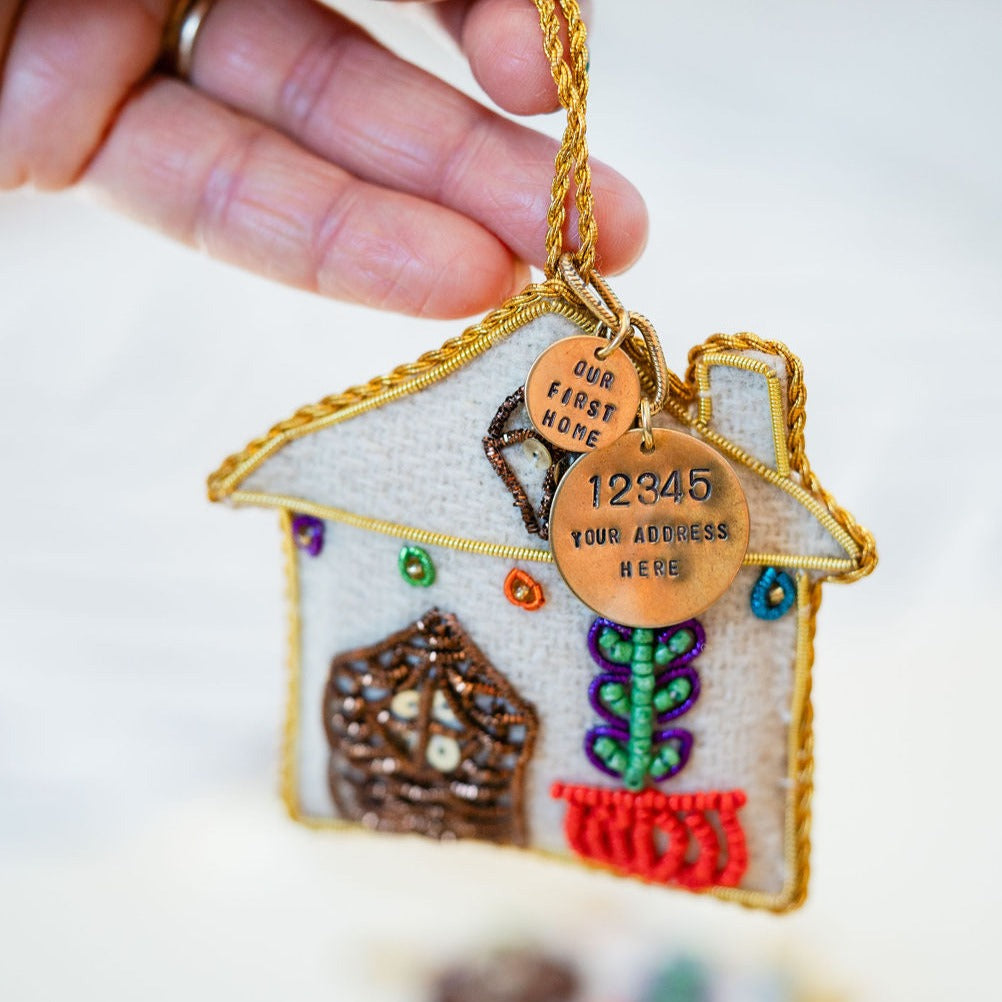 Our First Home Ornament Home Accents Bella Vita Ornament w/ "Our First Home" Charm + Address Charm