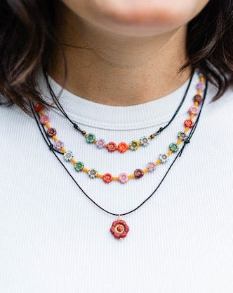 Flower Power Necklace Beaded Necklaces Bella Vita Jewelry