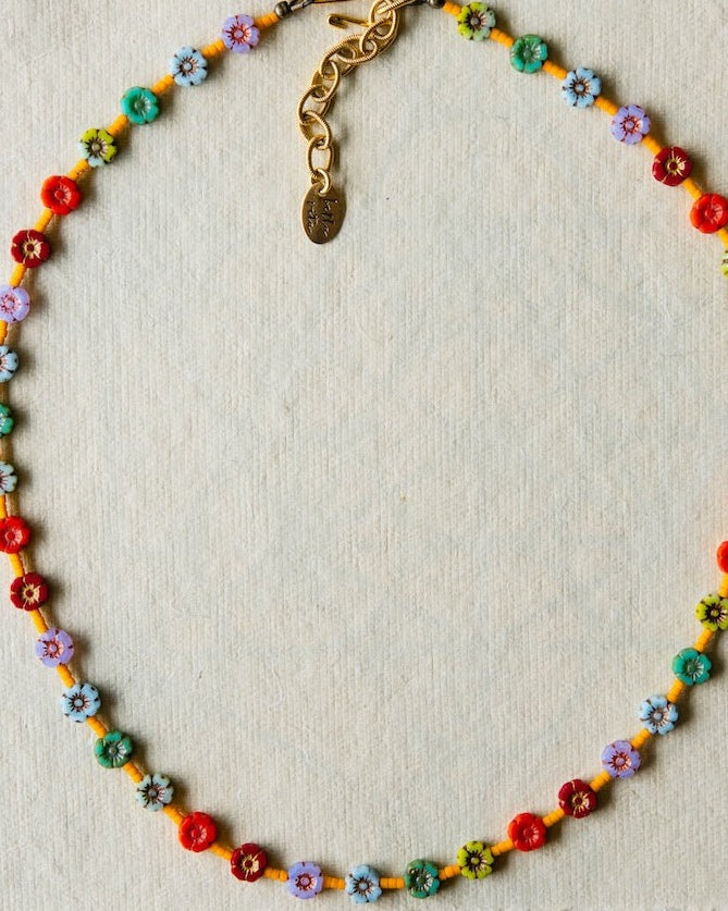 Flower Power Necklace Beaded Necklaces Bella Vita Jewelry