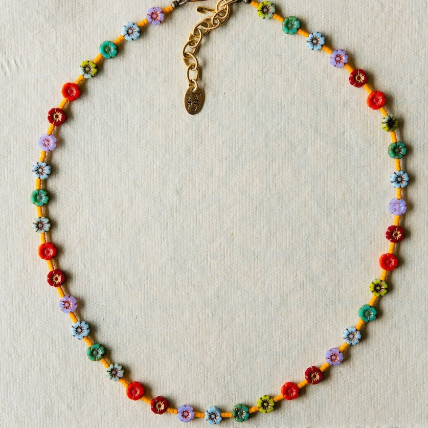 Flower Power Necklace Beaded Necklaces Bella Vita Jewelry