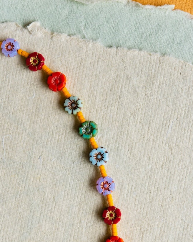 Flower Power Bracelet I Beaded Bangles Bella Vita Jewelry
