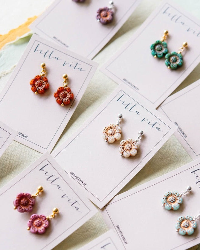 Flower Power Post Earring Stud + Post Earrings Bella Vita Jewelry