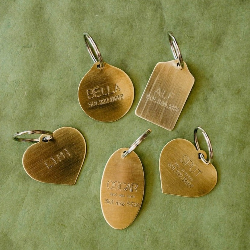 Pet ID Tag Key Chains Bella Vita Jewelry Large Circle - Large Dog