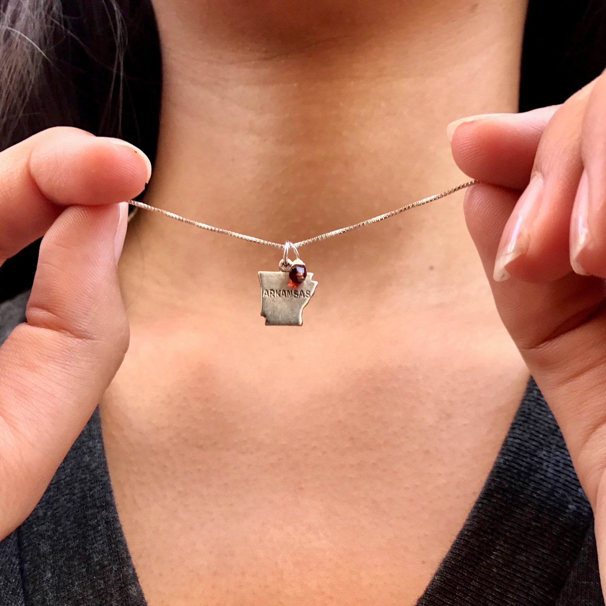 Arkansas Necklace Charm + Pendant Necklaces Bella Vita Jewelry