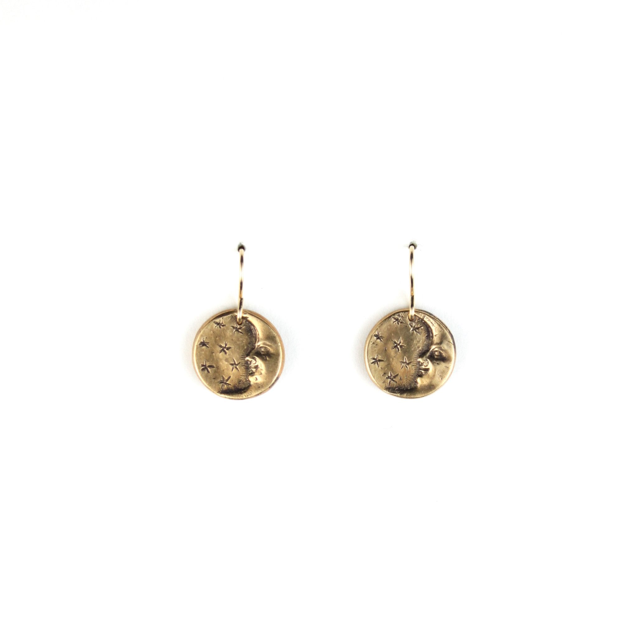 Bitty Buttons Moon & Stars Earring Dangle Earrings Bella Vita Jewelry