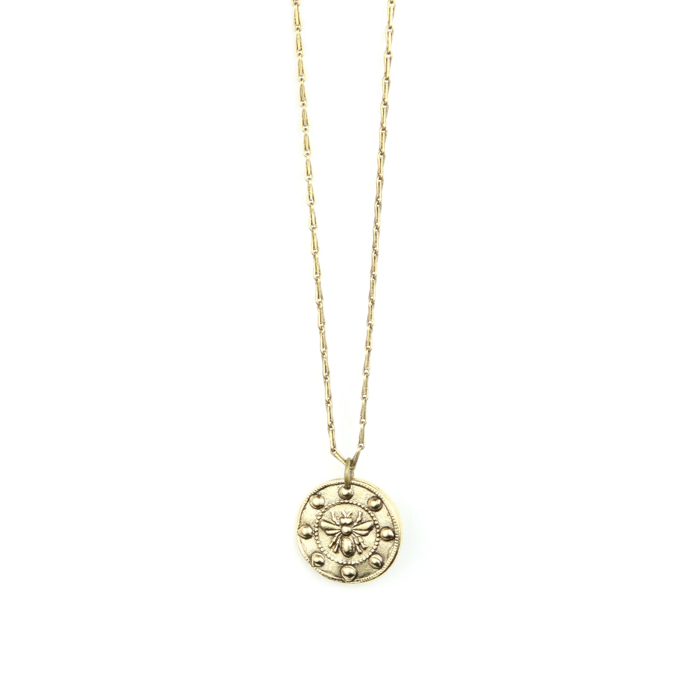 In the Garden - Honey Bee Necklace Charm + Pendant Necklaces Bella Vita Jewelry