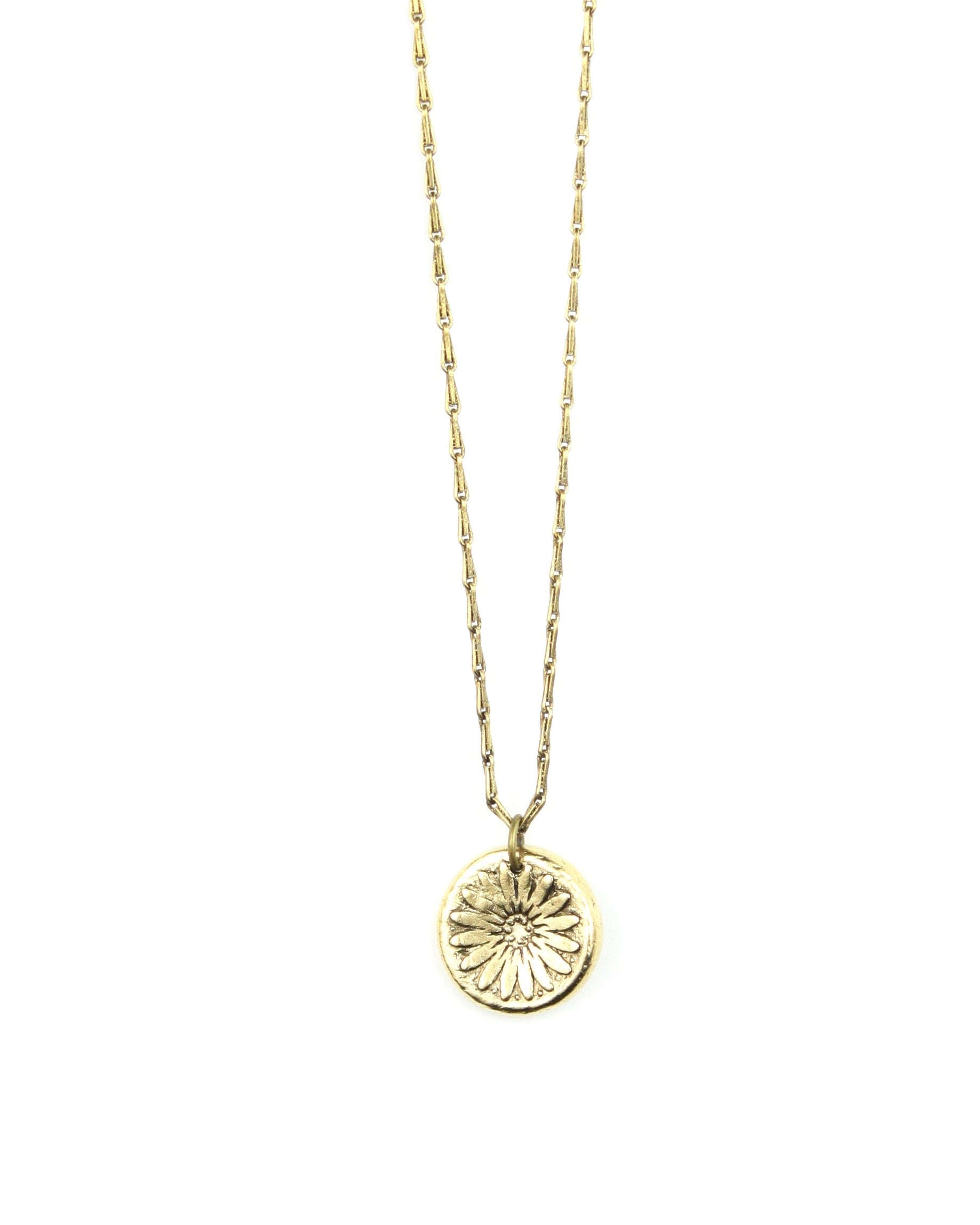 In the Garden - Sunflower Necklace Charm + Pendant Necklaces Bella Vita Jewelry