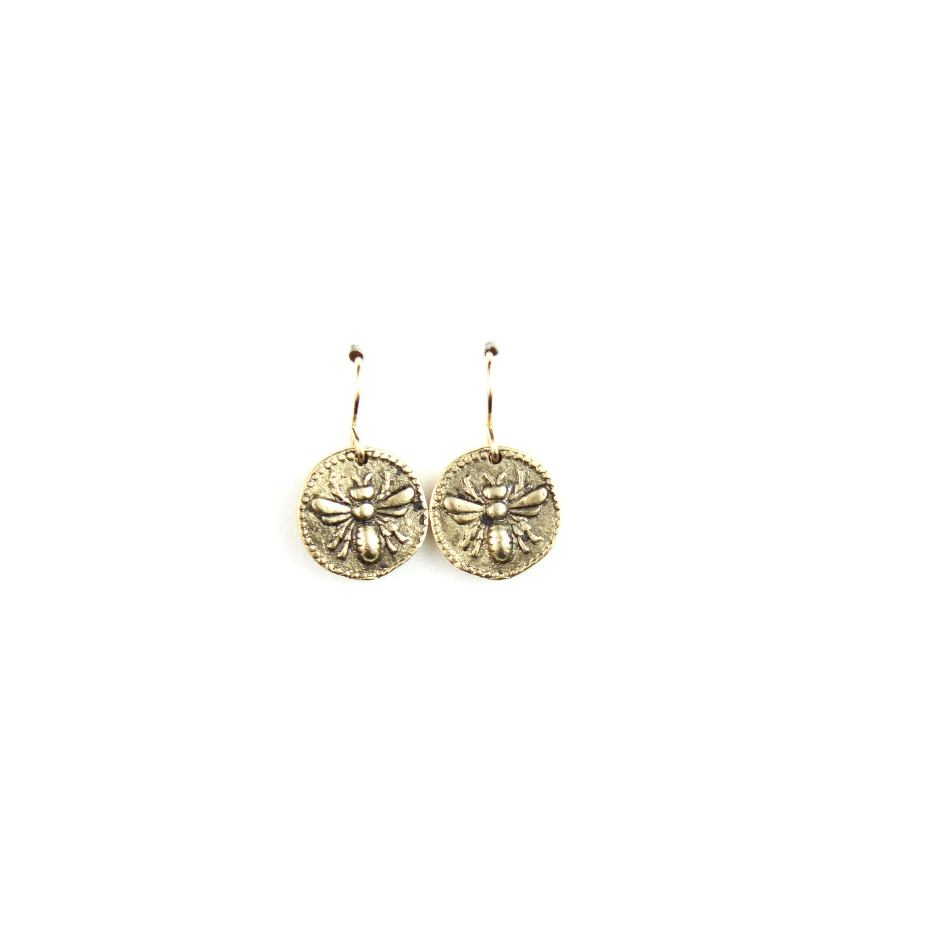 Bitty Buttons Bee Earring Dangle Earrings Bella Vita Jewelry