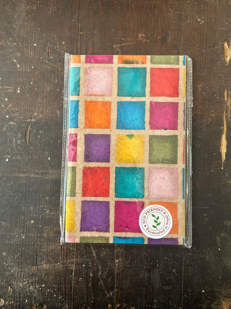 Eco Friendly Handcrafted Journals Journals Giftsland Multi-colored Squares  