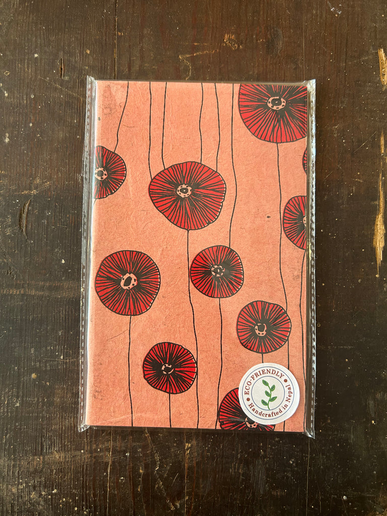 Eco Friendly Handcrafted Journals Journals Giftsland Pink Poppies  