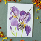 In the Garden - Iris Necklace Charm + Pendant Necklaces Bella Vita Jewelry Pewter Pendant/Silver Plated Chain