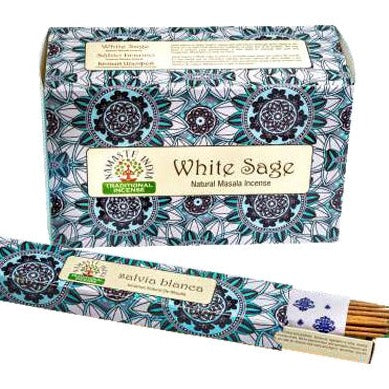 Namaste India Natural Masal Incense Incense Om Imports Salvia Blanca/White Sage