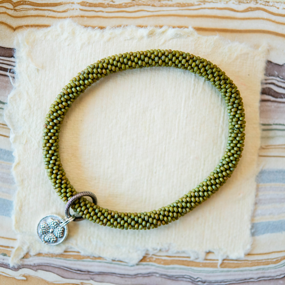 Beaded Bangle + Clover Charm Beaded Bangles Bella Vita Jewelry