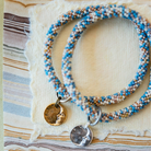 Beaded Bangle + Moon Charm Beaded Bangles Bella Vita Jewelry